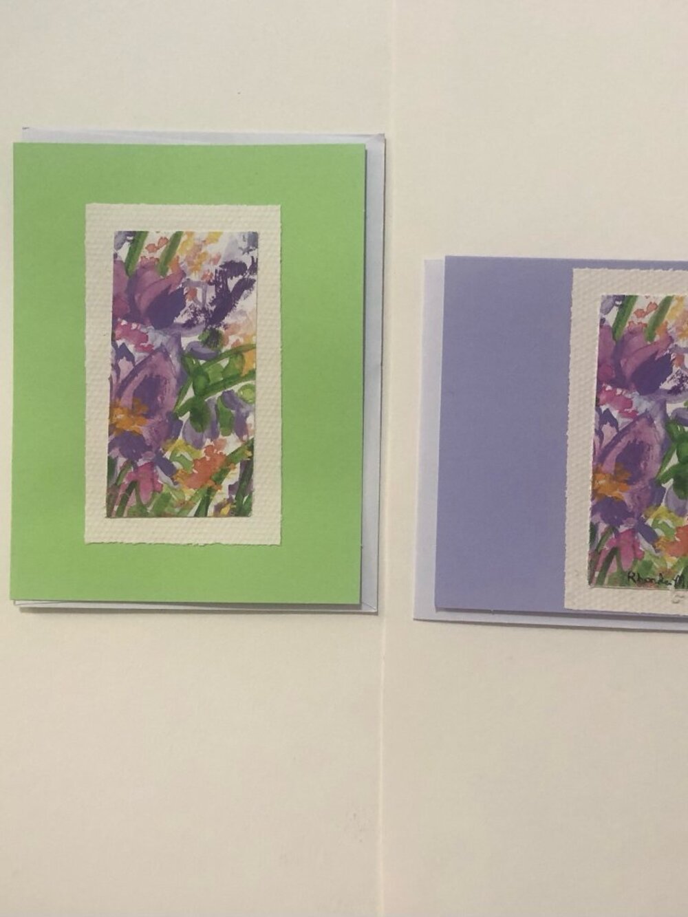 Handmade Floral Cards and Envelopes